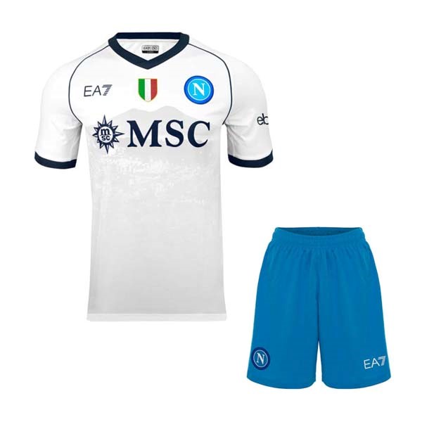 Maillot Naples Exterieur Enfant 2023-24 Blanc